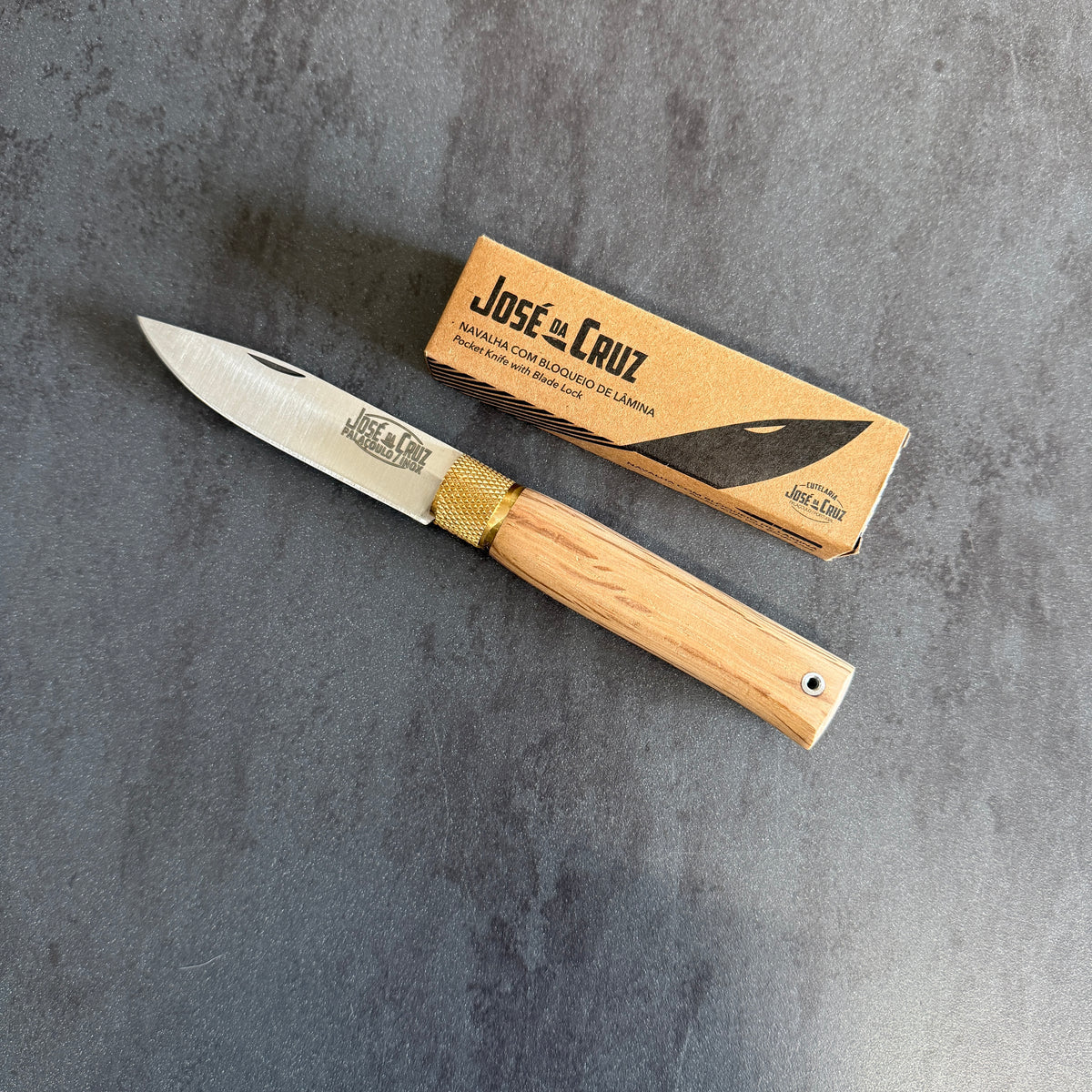 Coltello Pieghevole - Josè Da Cruz - Manico in kermes oak