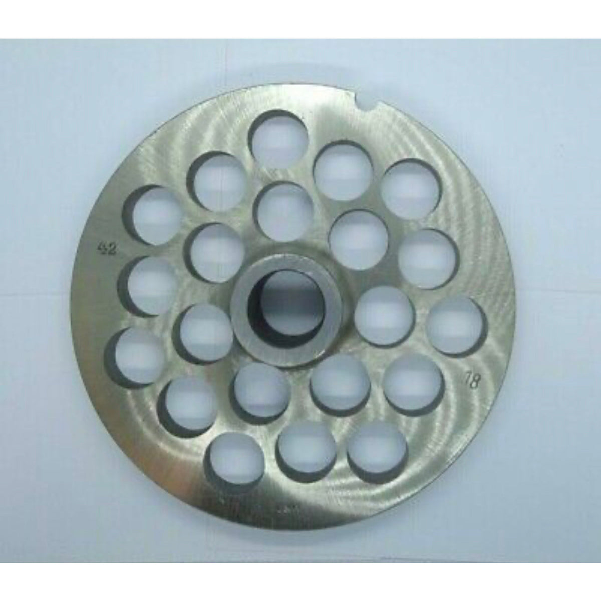 PATRIZIO - PIASTRA TRITACARNE AUTOAFFILANTE ACCIAIO INOX - N 42 FORO 18